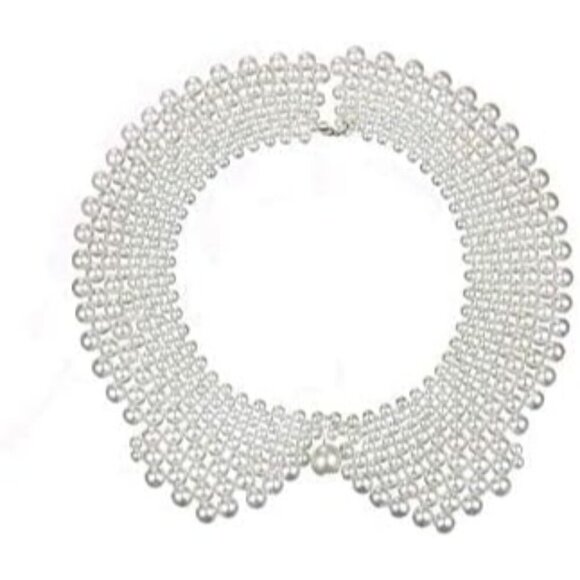 Somimi Dissent Collar Necklace for Women Detachable Pearl Beaded Feminist Choker - Picture 1 of 7